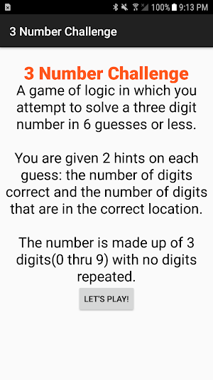 3 Number Challenge Screenshot 0