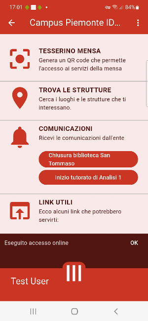 Campus Piemonte ID Meal Screenshot 2