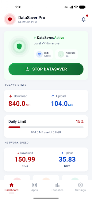 Data Saver Pro 3G 4G 5G Screenshot 0