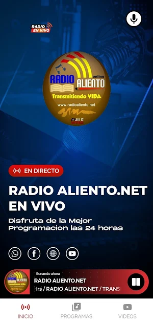 RADIO ALIENTO.NET Screenshot 1