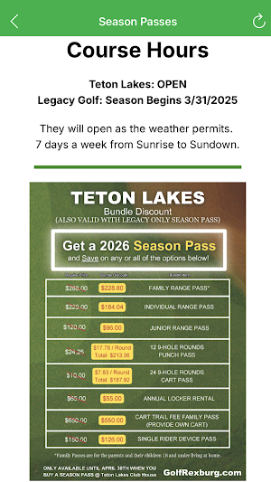 Teton Lakes Golf Course Screenshot 1
