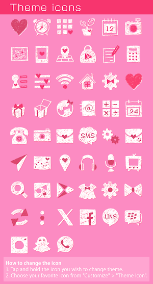 Heart Lollipops Theme +HOME Screenshot 3