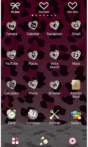 Pink Leopard Pearl Theme +HOME Screenshot 1