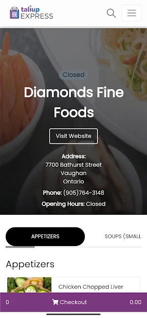 Diamonds Fine Foods Screenshot 1