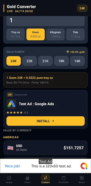 Live Gold Price Screenshot 2