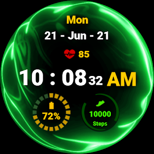 Fluid Green Watch Face Screenshot 2
