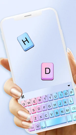 Rainbow Gradient Keyboard Background Screenshot 1