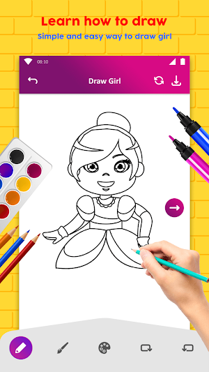 Drawing Girl Sketch Step by Step Screenshot 2