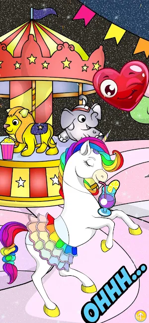 Unicorn Dress Up Coloring Book Screenshot 1