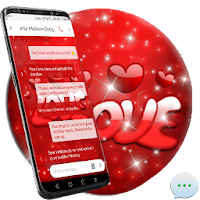 Red love SMS Dual Theme