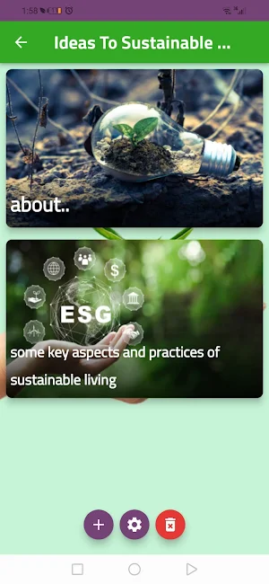 Ideas To Sustainable Living Screenshot 0