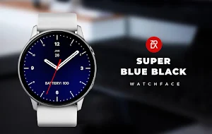 Super Blue Black Watch Face Screenshot 0