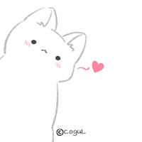 카카오톡 테마 - 빼꼼 하양 고양이_소프트 화이트