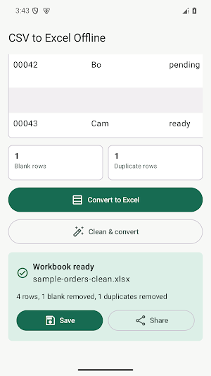 CSV to Excel Offline Screenshot 3