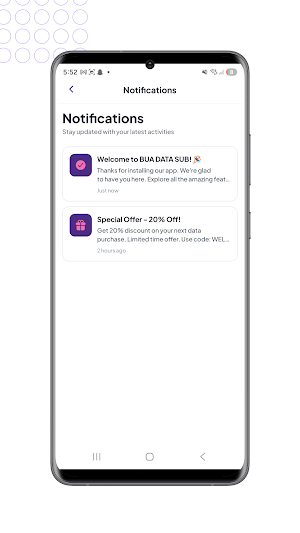 BUA DATA SUB Screenshot 2