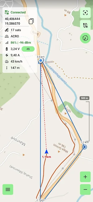 D-Tracer: FPV Telemetry & Maps screenshot 2