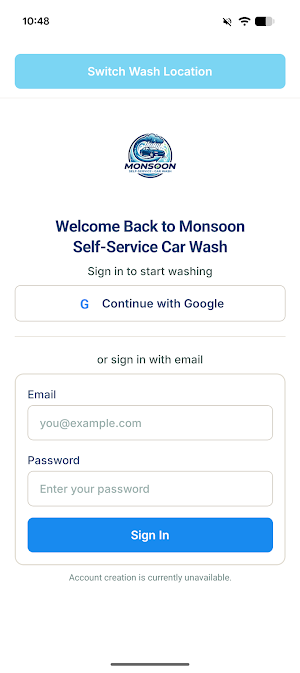 MonsoonOS Wash Platform Screenshot 1