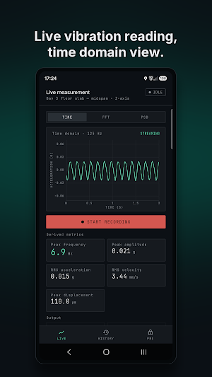 Heel Drop: Vibration Analyzer Screenshot 0