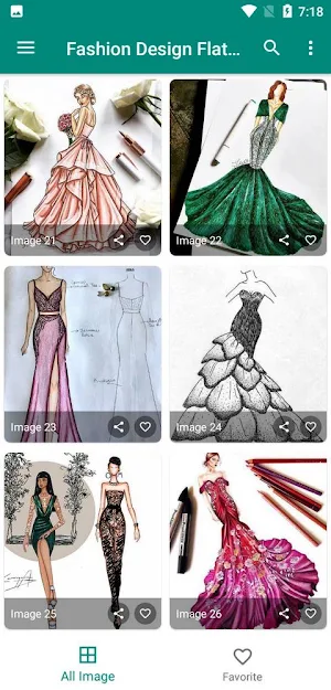 Fashion Design Flat Sketches Screenshot 1