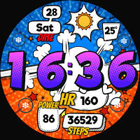 Comic Cute Digital Watch Face