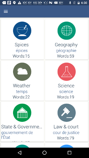 Word Book English to French Screenshot 1