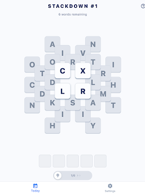 Stackdown: Word Tile Puzzle Screenshot 1