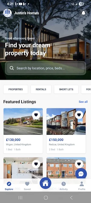 Justin's Homes Screenshot 0