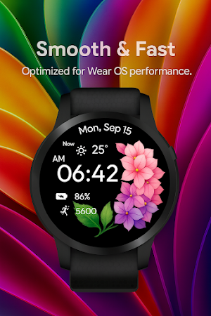 Colorful Bloom WatchFace Screenshot 2