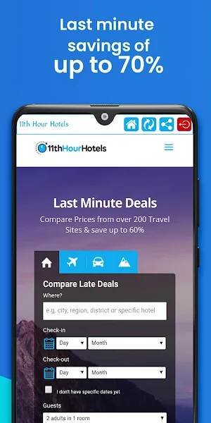 11th Hour Hotels: Last minute hotel & travel deals Screenshot 2