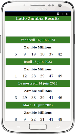 Lotto Zambia Results Screenshot 2
