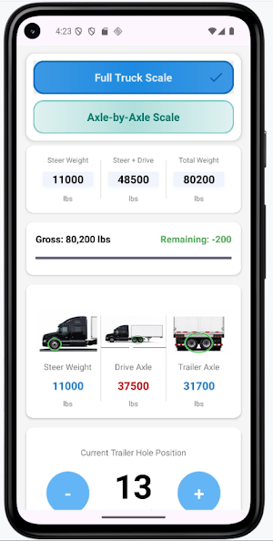 Axle Weight Scale for Trucker Screenshot 3