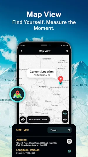 GPS Altitude Meter & Altimeter Screenshot 1