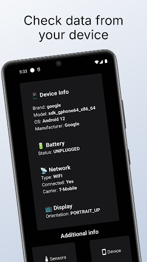 Device Sensors Info Screenshot 0