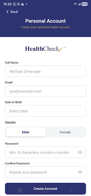 NHP HealthCheck Screenshot 2