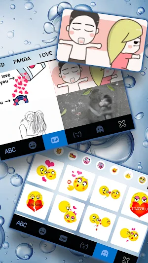 Water Bubbles Keyboard Background Screenshot 3