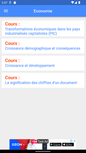 Economie : Cours Screenshot 0