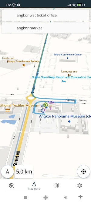 Siem Reap Cambodia Offline Map Screenshot 1