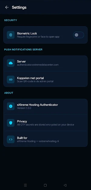 eXtreme Authenticator Screenshot 1
