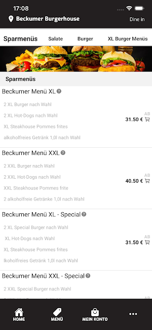 Beckumer Burgerhouse Online Screenshot 2