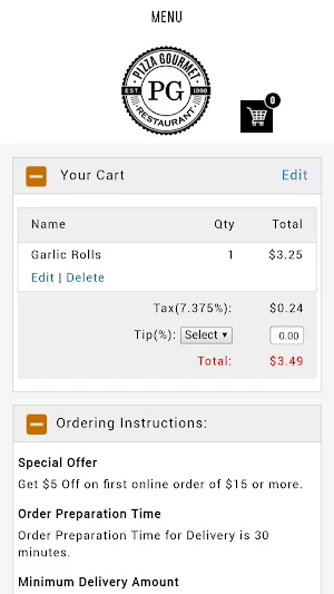 Pizza Gourmet Restaurant Screenshot 3