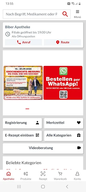 Biber Apotheke: E-Rezept App Screenshot 0
