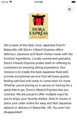 Dora Hibachi Express Screenshot 1