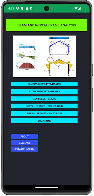 BEAM AND PORTAL FRAME ANALYSIS Screenshot 0