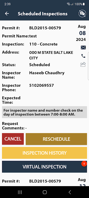 SLC Building Inspections App Screenshot 2