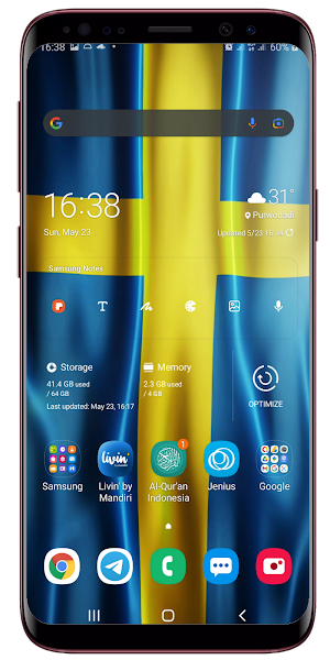 Sweden Flag Live Wallpaper Screenshot 2