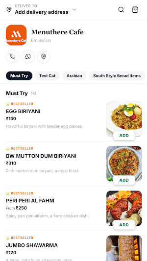 Menuthere Cafe Screenshot 1
