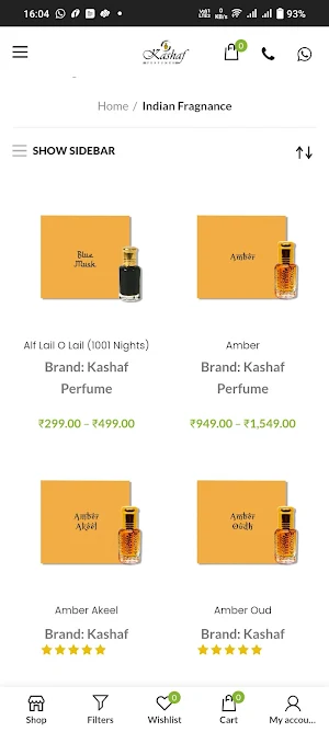 Kashaf Perfumes Screenshot 1