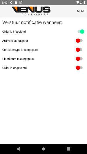 Venus Klant Screenshot 1
