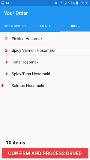 Table Ordering Screenshot 2