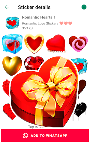 Romantic Love stickers Screenshot 3